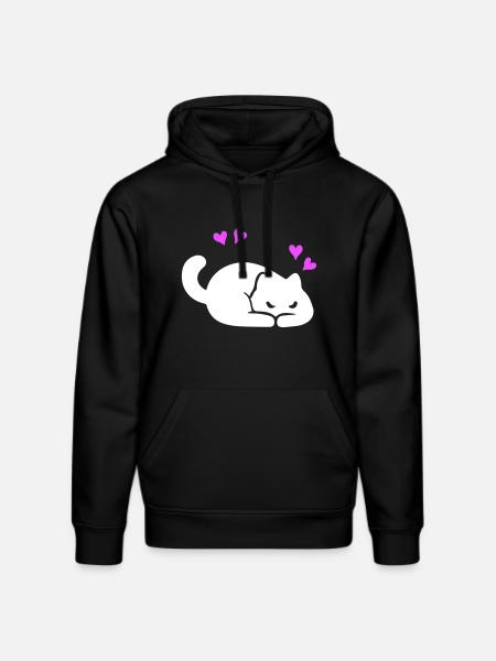 Cat Love - Stanley/Stella DRUMMER Unisex Organic Hoodie - black