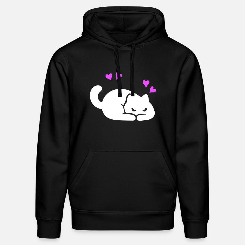 Amour des chats - Sweat à capuche bio DRUMMER Stanley/Stella Unisexe - noir