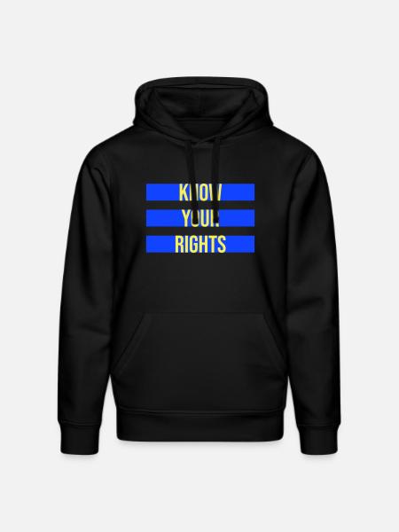 Know Your Rights Activism Justice Freedom - Stanley/Stella DRUMMER Unisex Organic Hoodie - black