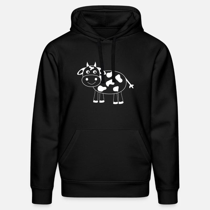 Vache blanche - Sweat à capuche bio DRUMMER Stanley/Stella Unisexe - noir