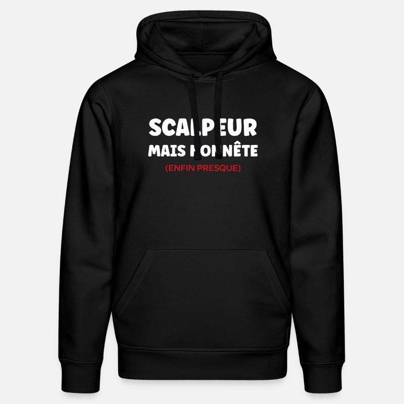 Scalpeur Honnête Presque - Sweat à capuche bio DRUMMER Stanley/Stella Unisexe - noir