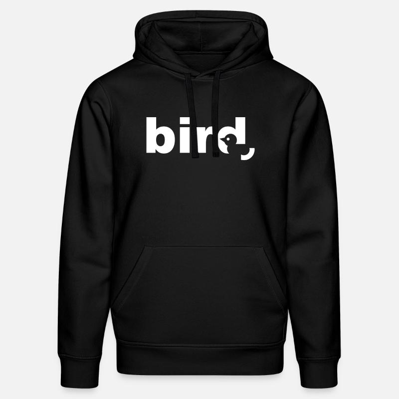 Bird Texte Blanc - Sweat à capuche bio DRUMMER Stanley/Stella Unisexe - noir