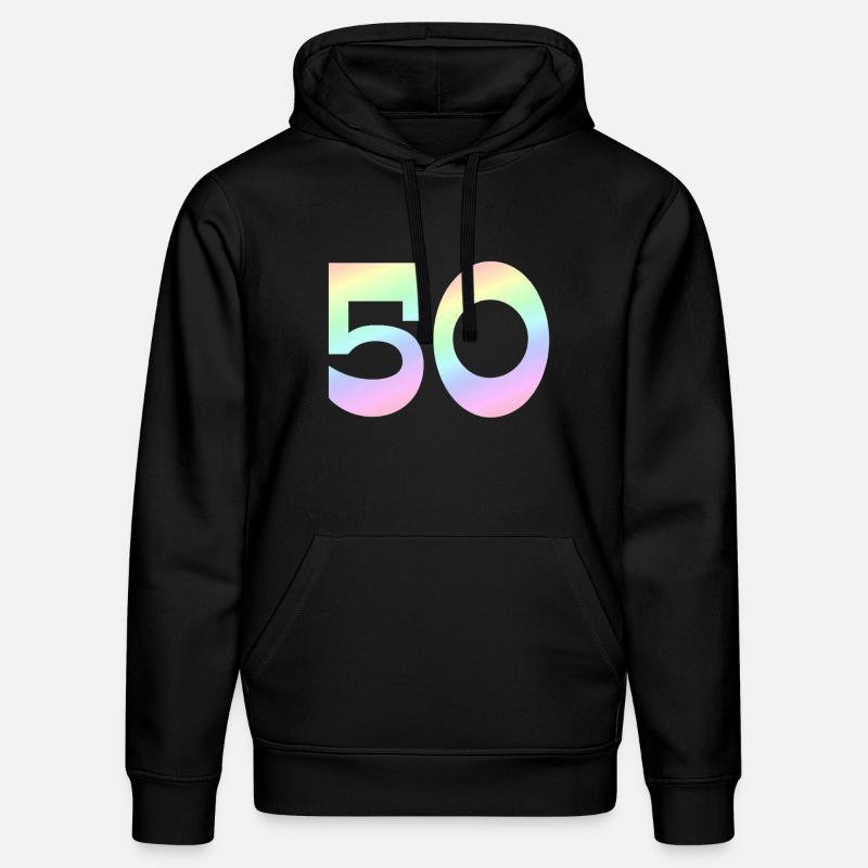 50, pastel dégradé, motif numérique - Sweat à capuche bio DRUMMER Stanley/Stella Unisexe - noir