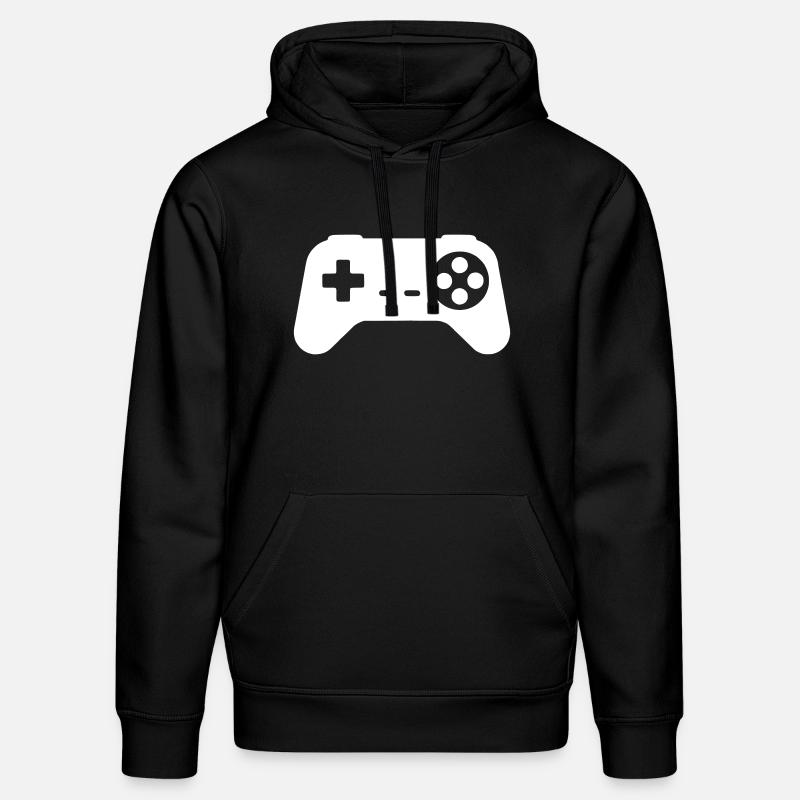 Silhouette rétro de manette - Sweat à capuche bio DRUMMER Stanley/Stella Unisexe - noir