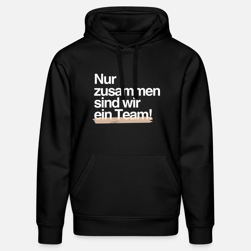Gemeinsam stark — Teamgeist-Design - Stanley/Stella Unisex Bio-Hoodie DRUMMER  - Schwarz