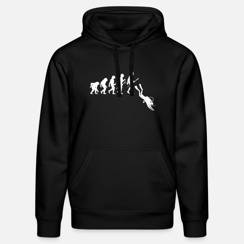Évolution des plongeurs - Plongée - Sweat à capuche bio DRUMMER Stanley/Stella Unisexe - noir