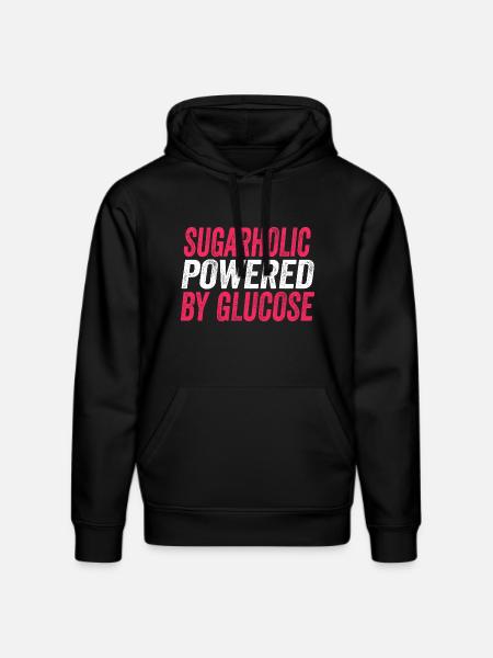 Sugarholic Powered by Glucose - Stanley/Stella DRUMMER Unisex Organic Hoodie - black