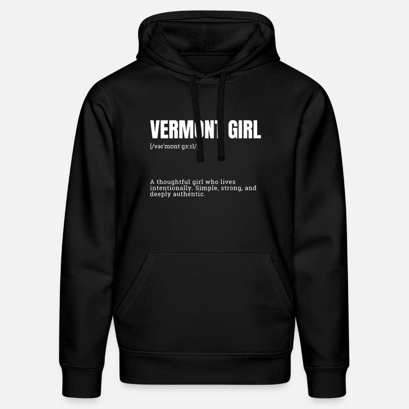 Vermont Girl : Authentique et durable - Sweat à capuche bio DRUMMER Stanley/Stella Unisexe - noir