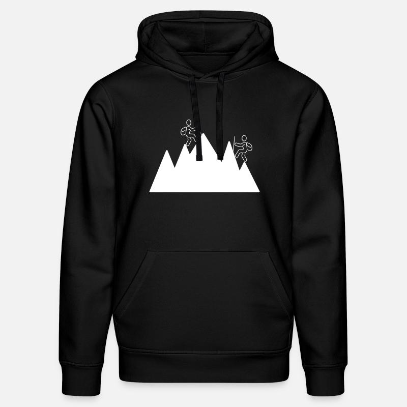 Silhouette des lignes d’alpinisme - Sweat à capuche bio DRUMMER Stanley/Stella Unisexe - noir