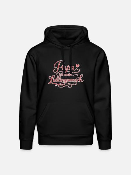 Papa Lieblingsmensch Geschenk Liebe - Stanley/Stella Unisex Bio-Hoodie DRUMMER - Schwarz