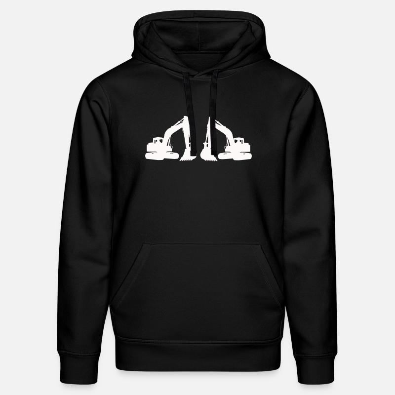 Doppel Bagger Silhouette - Stanley/Stella Unisex Bio-Hoodie DRUMMER  - Schwarz