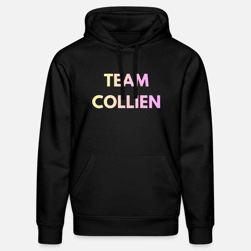 Team Collien Gradient Text - Stanley/Stella Unisex Bio-Hoodie DRUMMER  - Schwarz