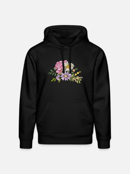 Bouquet de fleurs - Sweat à capuche bio DRUMMER Stanley/Stella Unisexe - noir
