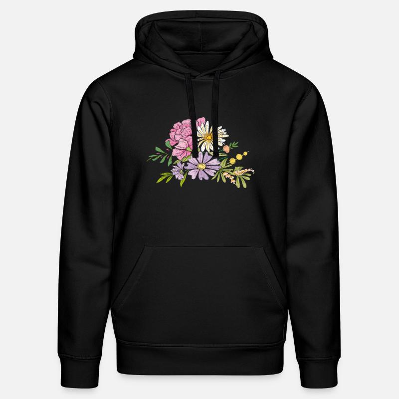 Bouquet de fleurs - Sweat à capuche bio DRUMMER Stanley/Stella Unisexe - noir