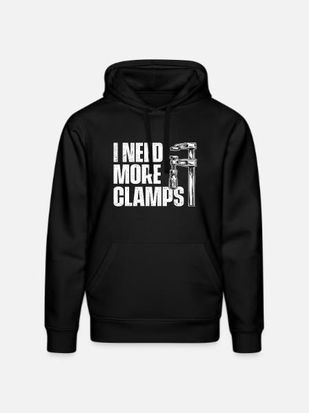 Ho bisogno di più morsetti Umorismo sulla falegnameria - Felpa con cappuccio ecologica unisex DRUMMER di Stanley/Stella - nero