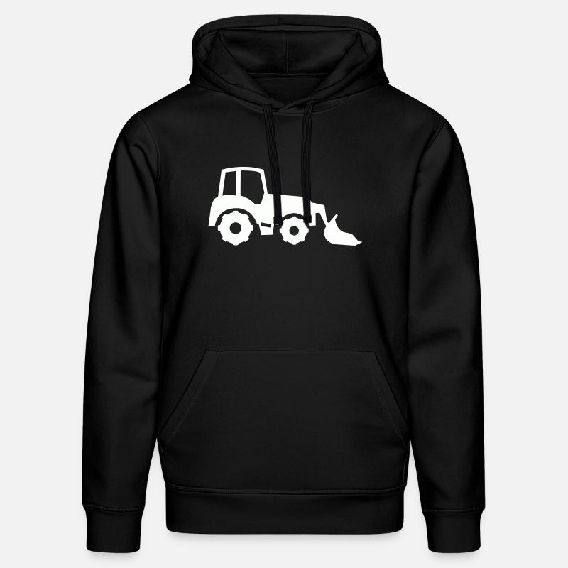Chargeuse avant Silhouette de Tracteur - Sweat à capuche bio DRUMMER Stanley/Stella Unisexe - noir