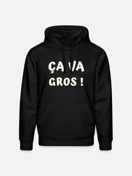 ÇA va gros ! - Sweat à capuche bio DRUMMER Stanley/Stella Unisexe - noir