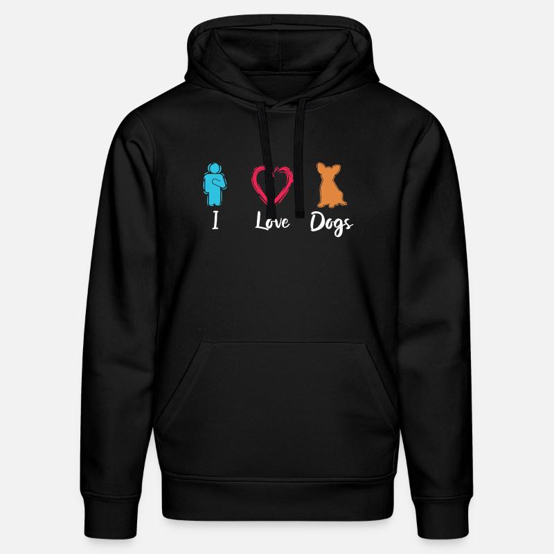 J’adore les chiens - Sweat à capuche bio DRUMMER Stanley/Stella Unisexe - noir