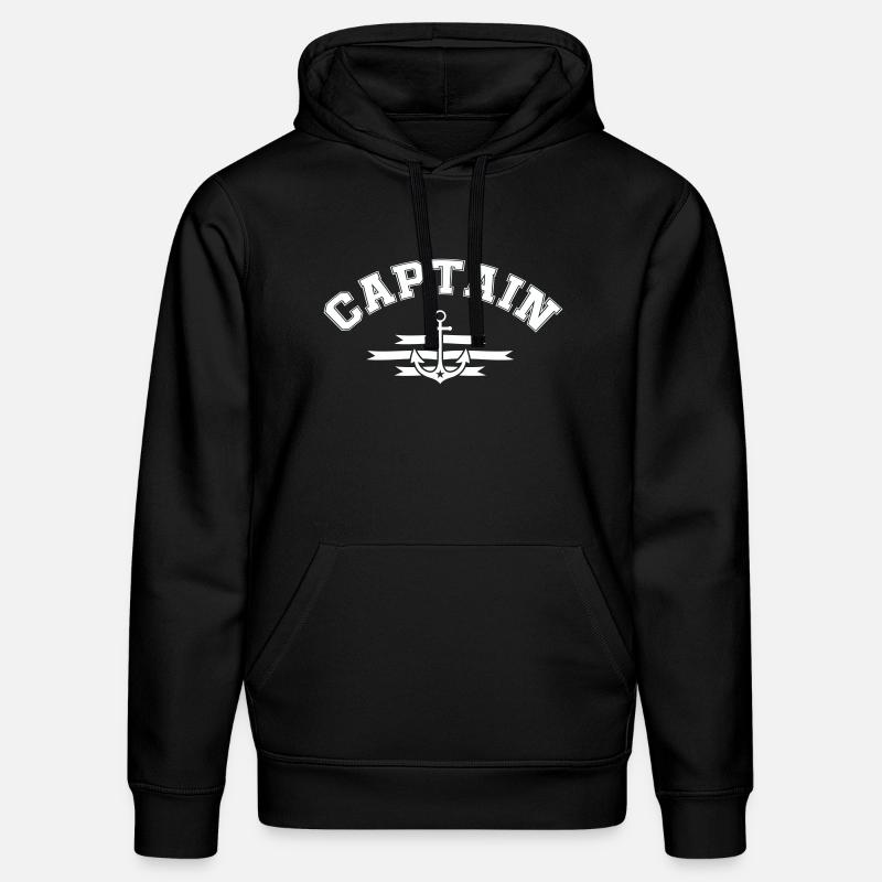 Emblème de l’ancre du capitaine - Sweat à capuche bio DRUMMER Stanley/Stella Unisexe - noir