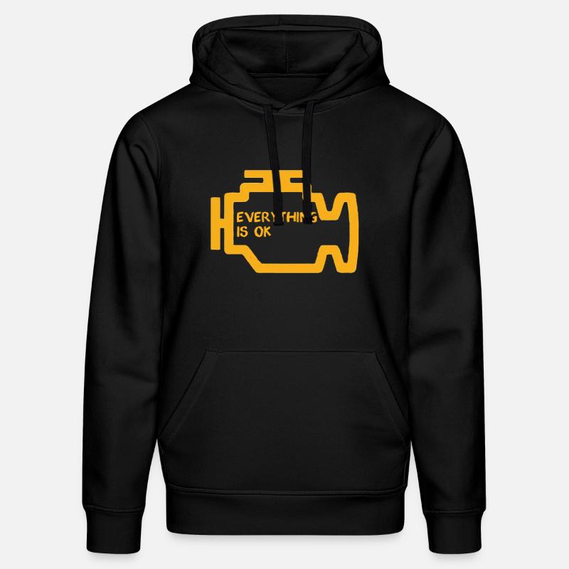 Check Engine Light - Stanley/Stella DRUMMER Unisex Organic Hoodie - black