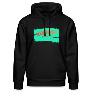 Running Team - Stanley/Stella DRUMMER Unisex Organic Hoodie - black - Front - Marisol (170cm) & Nik (191cm)