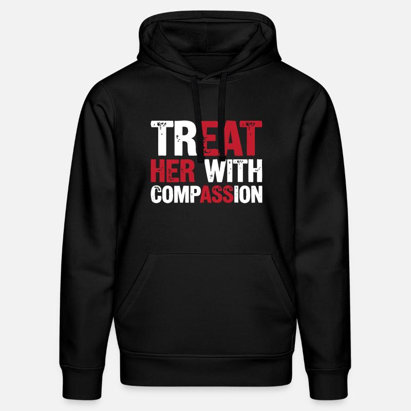 Behandle sie mit Mitgefühl - Stanley/Stella Unisex Bio-Hoodie DRUMMER  - Schwarz