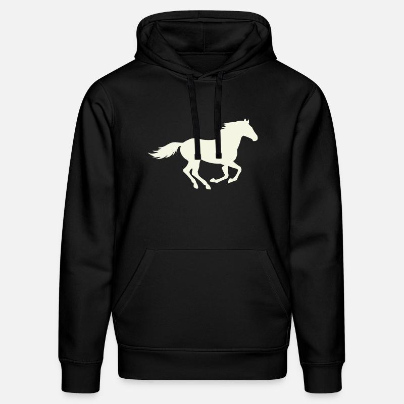 Springender Hengst Silhouette - Stanley/Stella Unisex Bio-Hoodie DRUMMER  - Schwarz