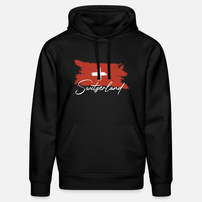 Drapeau suisse - Sweat à capuche bio DRUMMER Stanley/Stella Unisexe - noir