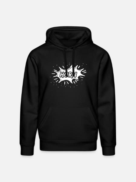 Horn as a gift - Stanley/Stella DRUMMER Unisex Organic Hoodie - black