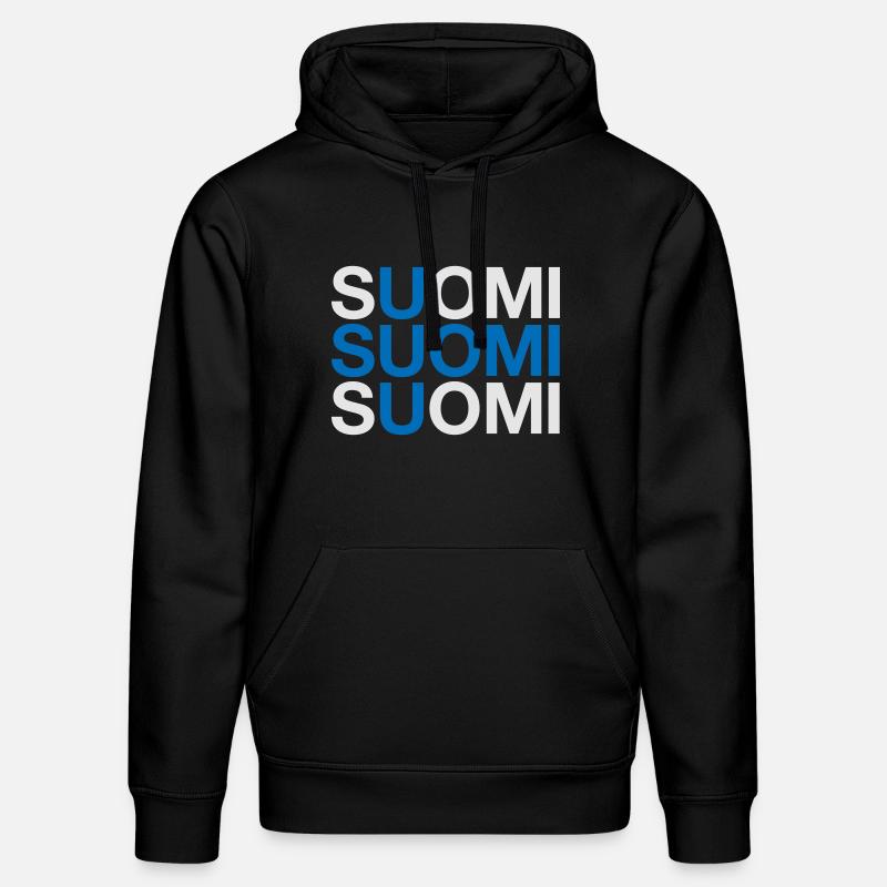 FINLANDE Suomi Drapeau finlandais - Sweat à capuche bio DRUMMER Stanley/Stella Unisexe - noir