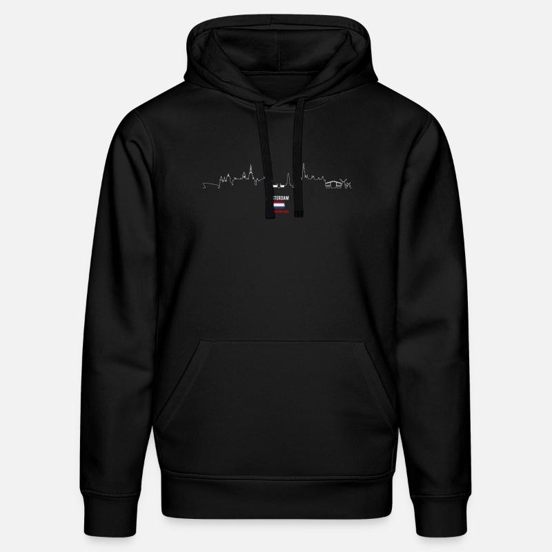 Skyline Amsterdam Heartbeat - Sweat à capuche bio DRUMMER Stanley/Stella Unisexe - noir