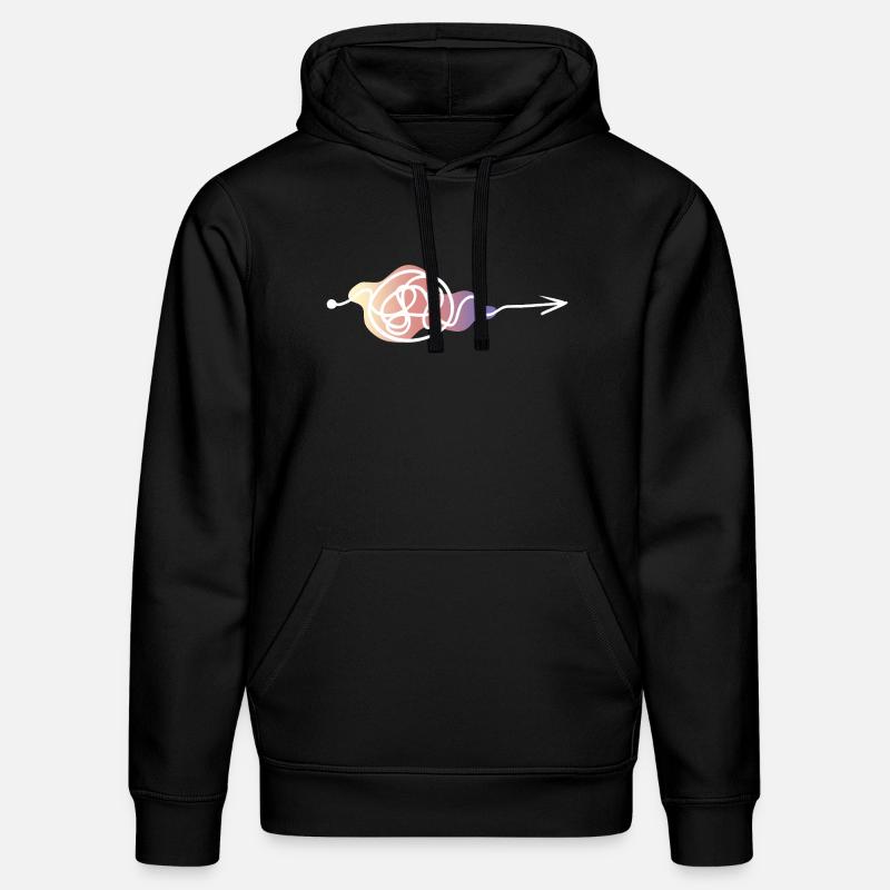 Lignes pastel Flèche Design - Sweat à capuche bio DRUMMER Stanley/Stella Unisexe - noir