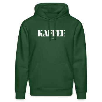 Kaffee ist Liebe - Stanley/Stella Unisex Bio-Hoodie DRUMMER  - Flaschengrün - Vorne - Liana (172cm) & Jaron (178cm)