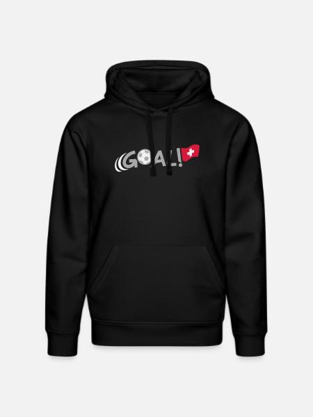 GOAL for Switzerland - Stanley/Stella Unisex Bio-Hoodie DRUMMER - Schwarz