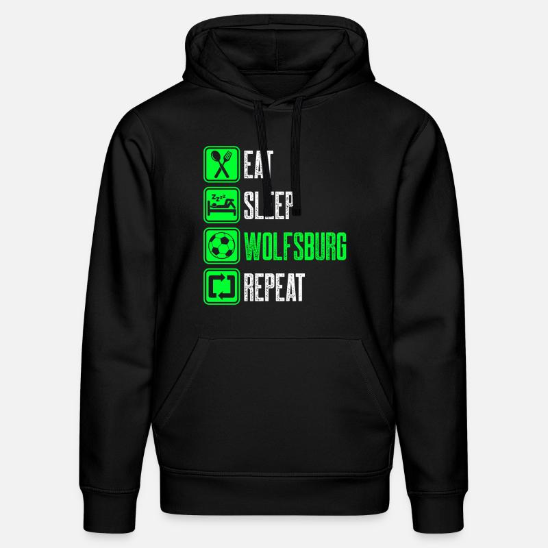 Repeat Wolfsburg - Stanley/Stella Unisex Bio-Hoodie DRUMMER  - Schwarz