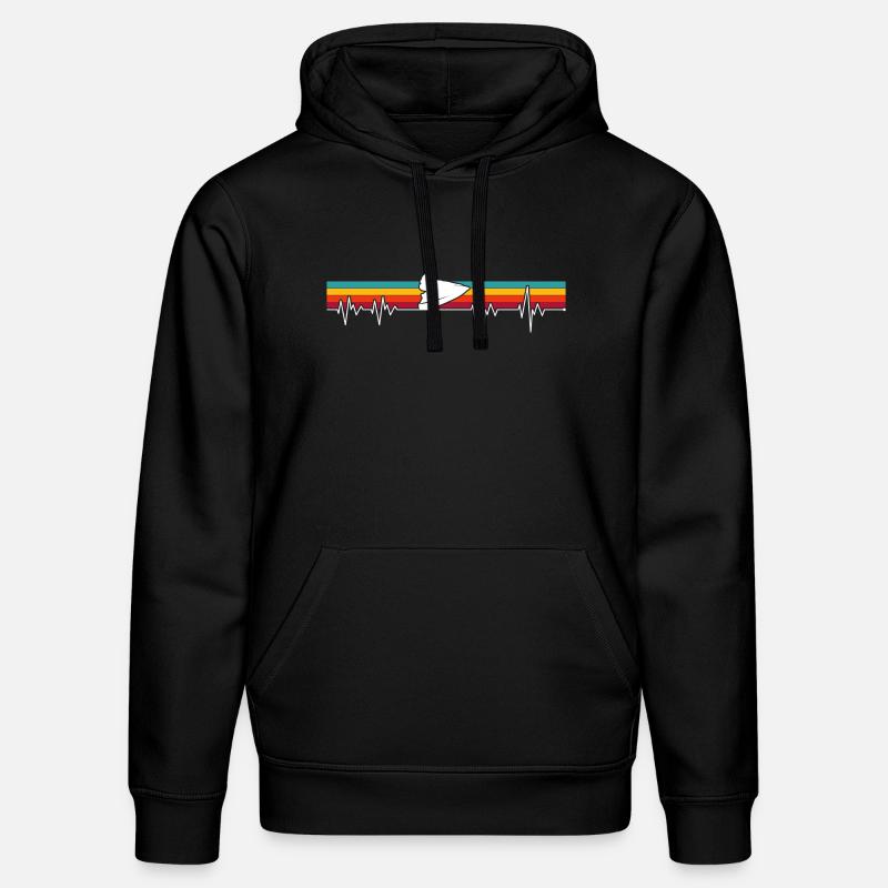 Sole Pulse on Retro Stripes - Stanley/Stella DRUMMER Unisex Organic Hoodie - black