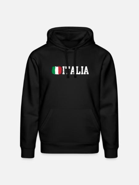 Drapeau de l’Italie - Sweat à capuche bio DRUMMER Stanley/Stella Unisexe - noir