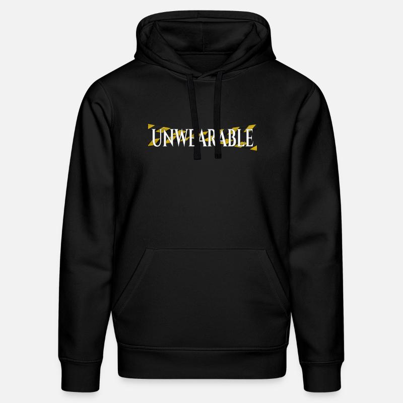 Untragbar – Statement-Design mit Warnband - Stanley/Stella Unisex Bio-Hoodie DRUMMER  - Schwarz