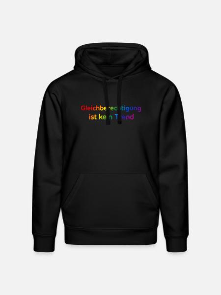Equality is not a trend rainbow - Stanley/Stella DRUMMER Unisex Organic Hoodie - black