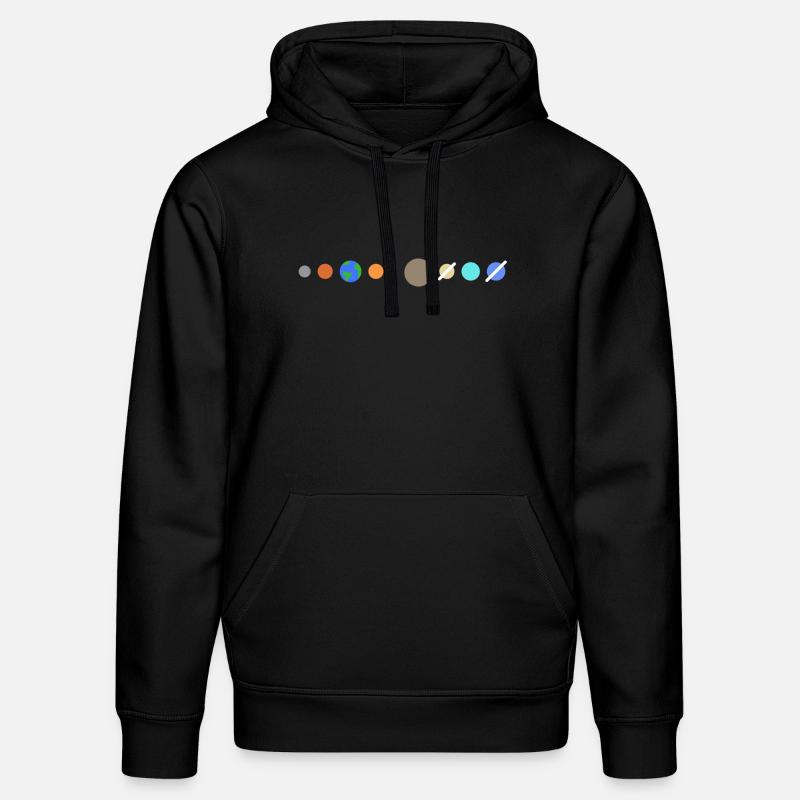Solar system planets - Stanley/Stella DRUMMER Unisex Organic Hoodie - black