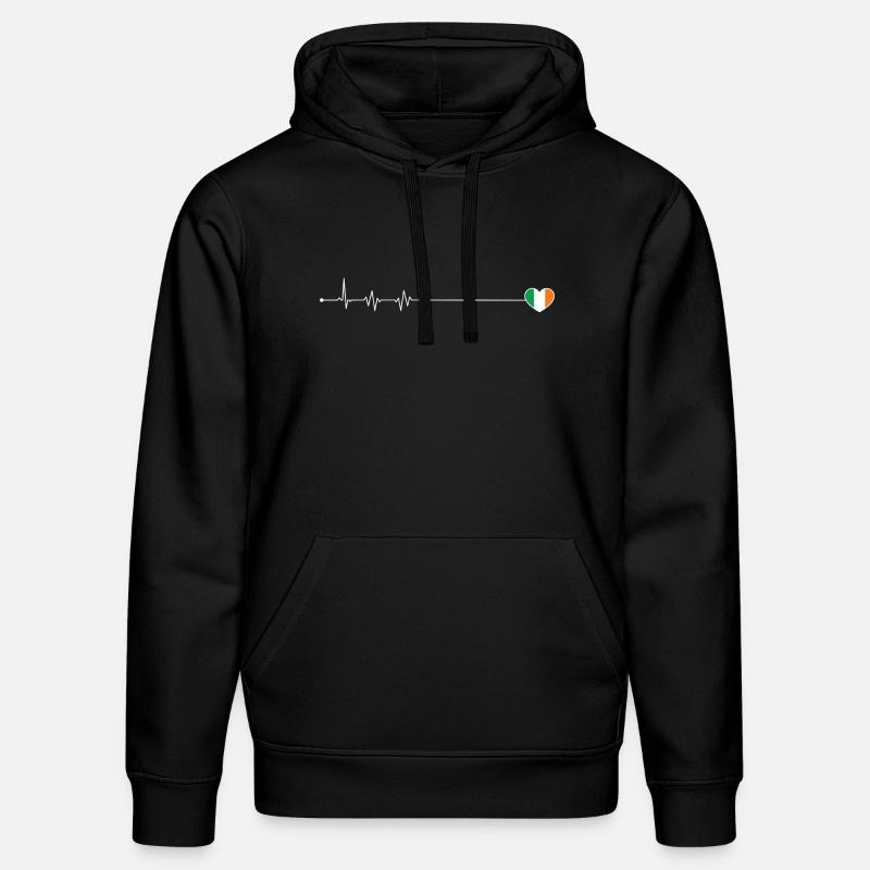 Drapeau Heartbeat ireland - Sweat à capuche bio DRUMMER Stanley/Stella Unisexe - noir