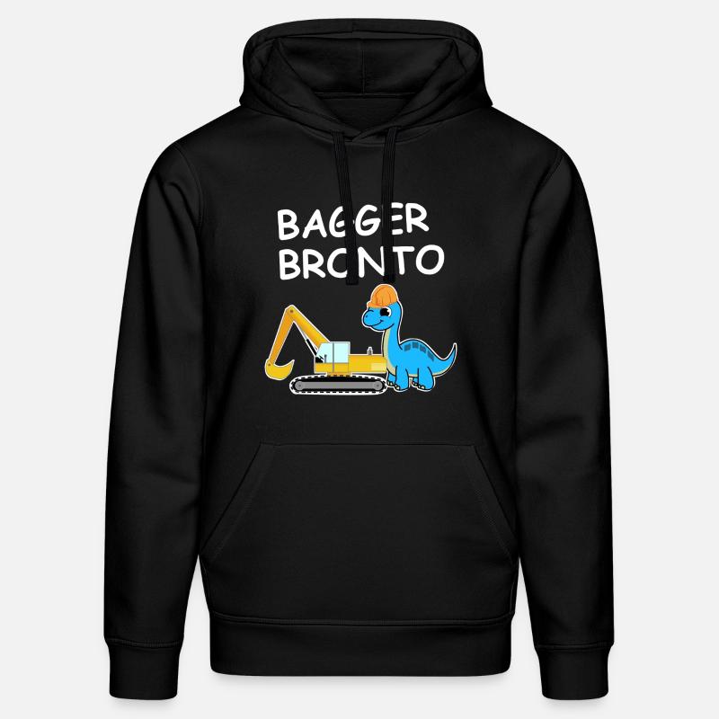 Excavatrice Bronto - Sweat à capuche bio DRUMMER Stanley/Stella Unisexe - noir
