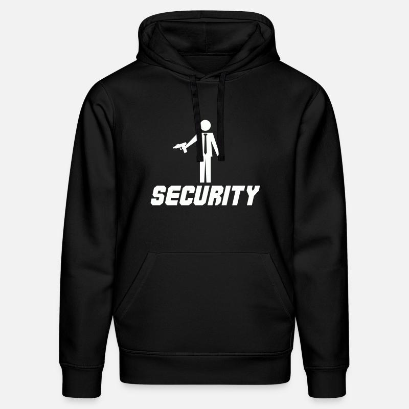 Security mit Waffe - Stanley/Stella Unisex Bio-Hoodie DRUMMER  - Schwarz