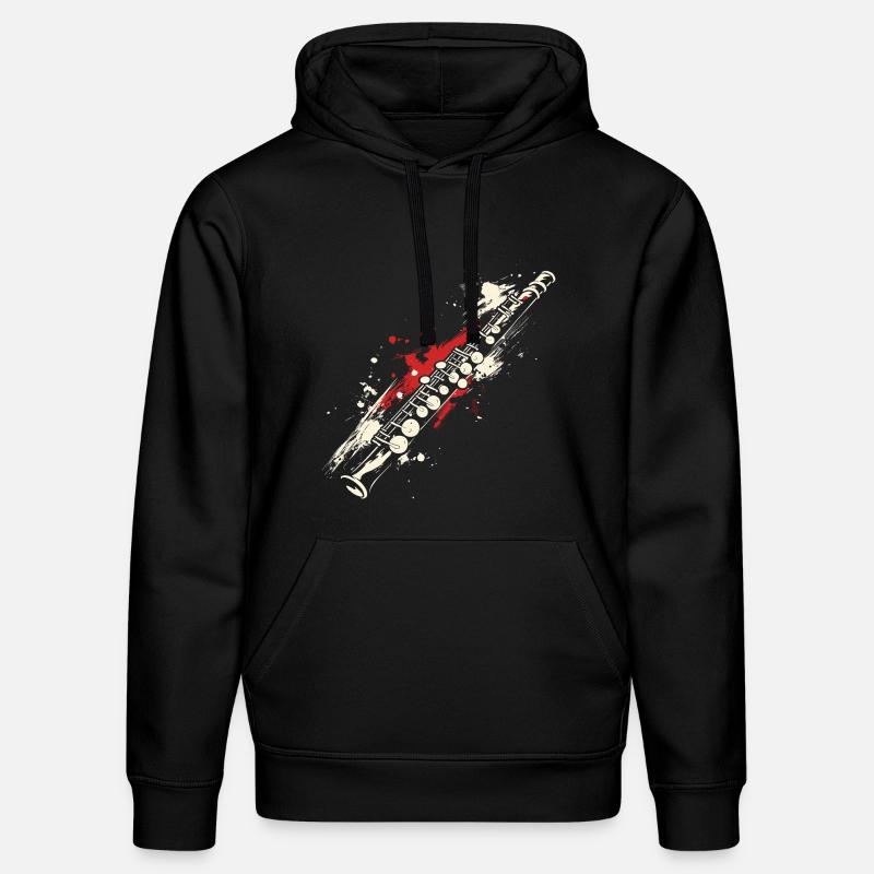 Graffiti de flûte - Sweat à capuche bio DRUMMER Stanley/Stella Unisexe - noir