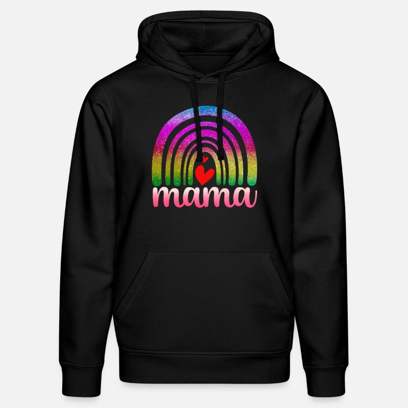 Maman arc-en-ciel - Sweat à capuche bio DRUMMER Stanley/Stella Unisexe - noir