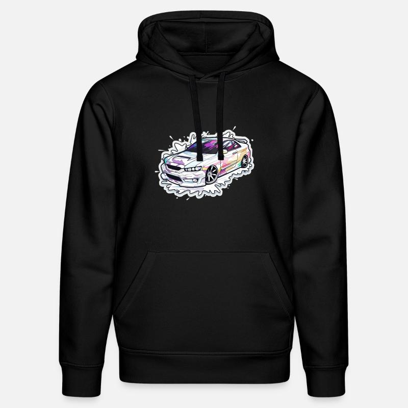 Voiture - Illustration - Sweat à capuche bio DRUMMER Stanley/Stella Unisexe - noir