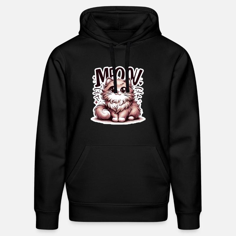 Miaou - Illustration de chat - Sweat à capuche bio DRUMMER Stanley/Stella Unisexe - noir