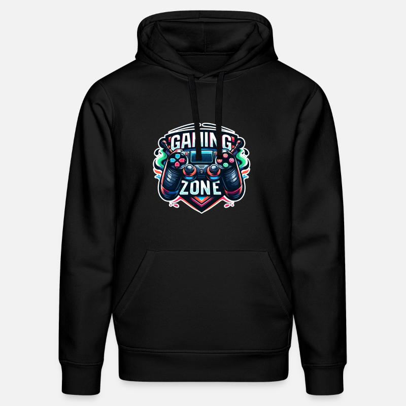 Gaming Zone - Controller Illustration - Stanley/Stella Unisex Bio-Hoodie DRUMMER  - Schwarz