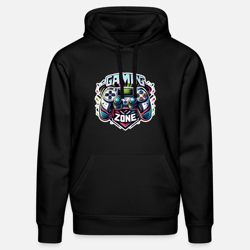 Gaming Zone - Controller Illustration - Stanley/Stella Unisex Bio-Hoodie DRUMMER  - Schwarz