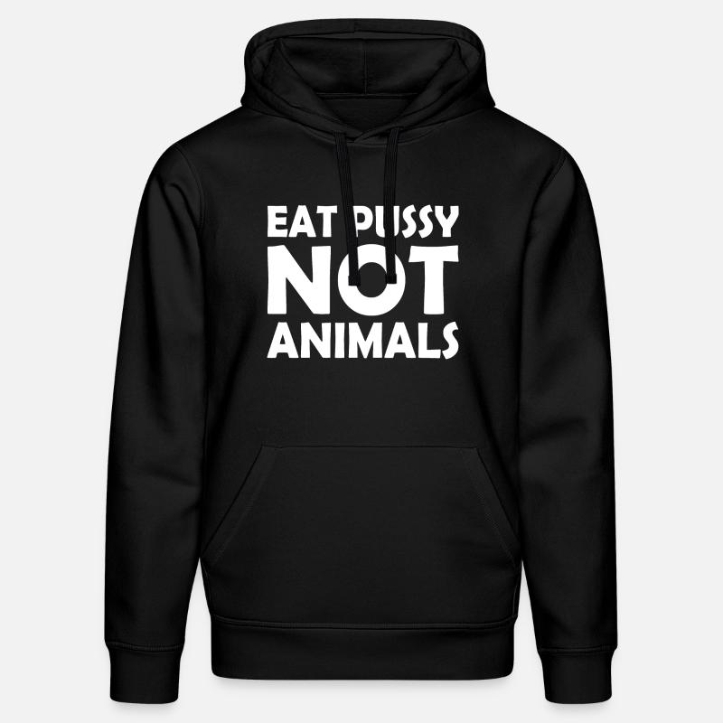 Eat pussy not animals - Sweat à capuche bio DRUMMER Stanley/Stella Unisexe - noir